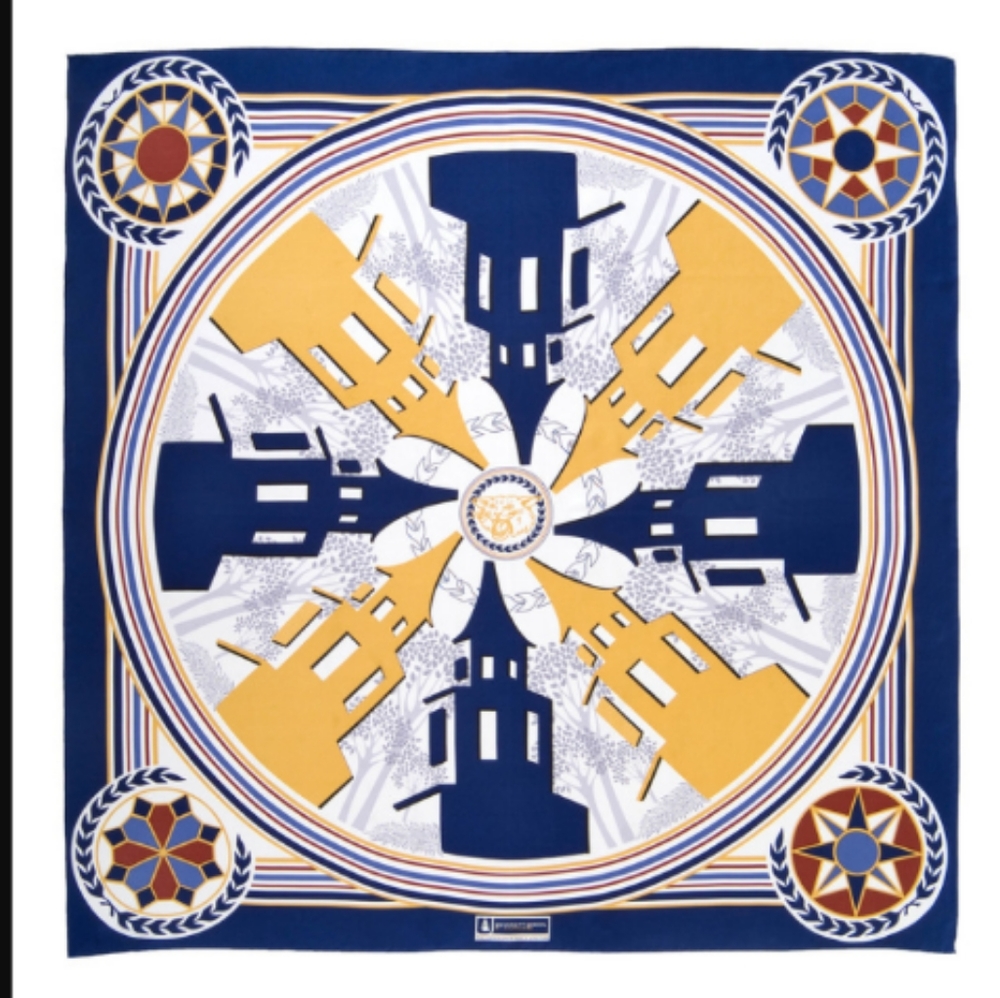 vintage custom University of Milwaukee silk scarf